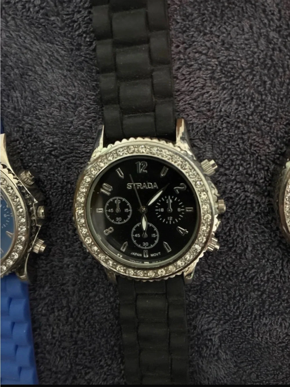 Set of 4 Strada Watches Red, Blue, Black, White (4-Pack)